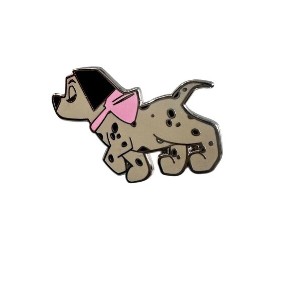 Dalmatian 101 Puppy Dog Lapel Pin Bow Accessories Brooch Badge Jewelry Pin - Picture 1 of 8